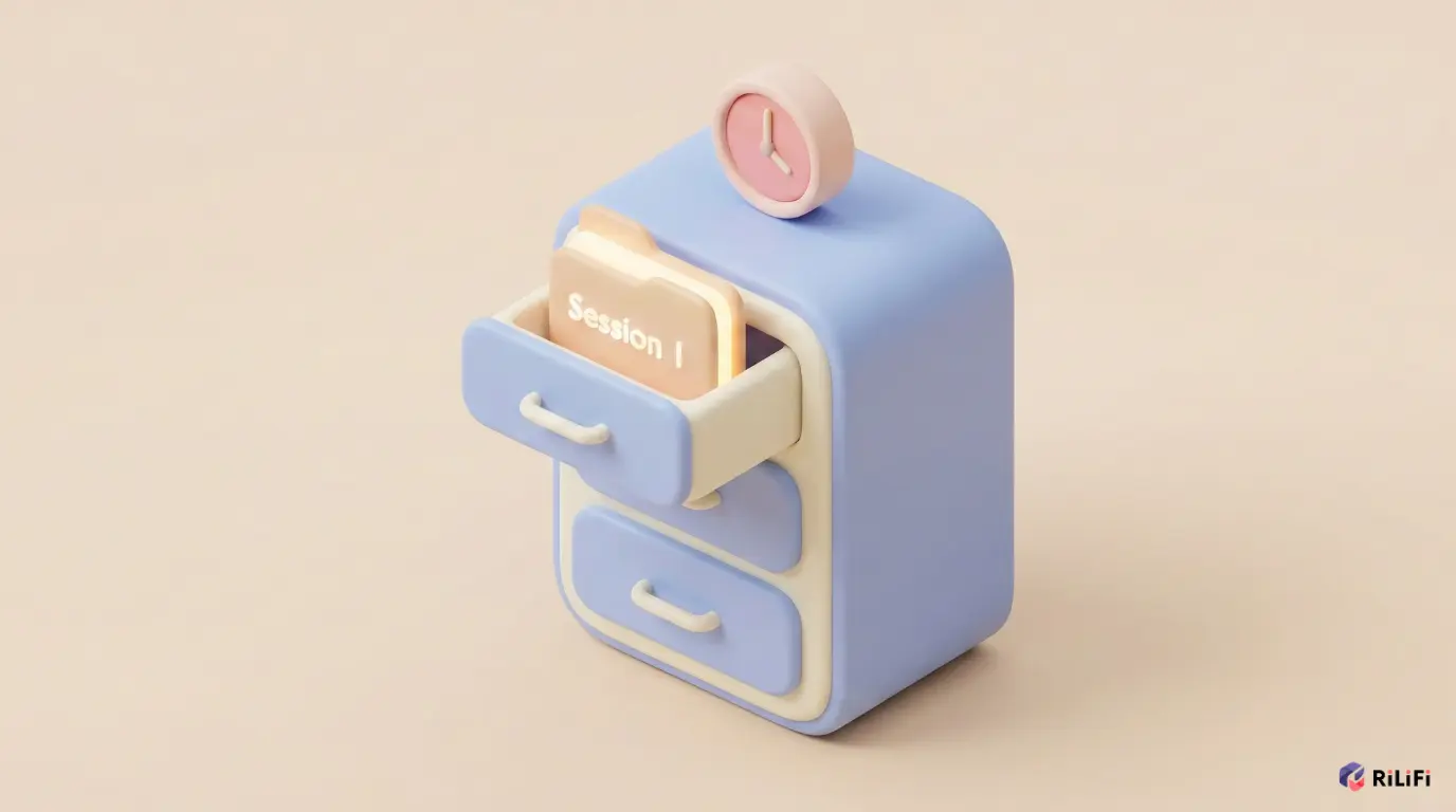 Session history showing archived quiz data and player responses