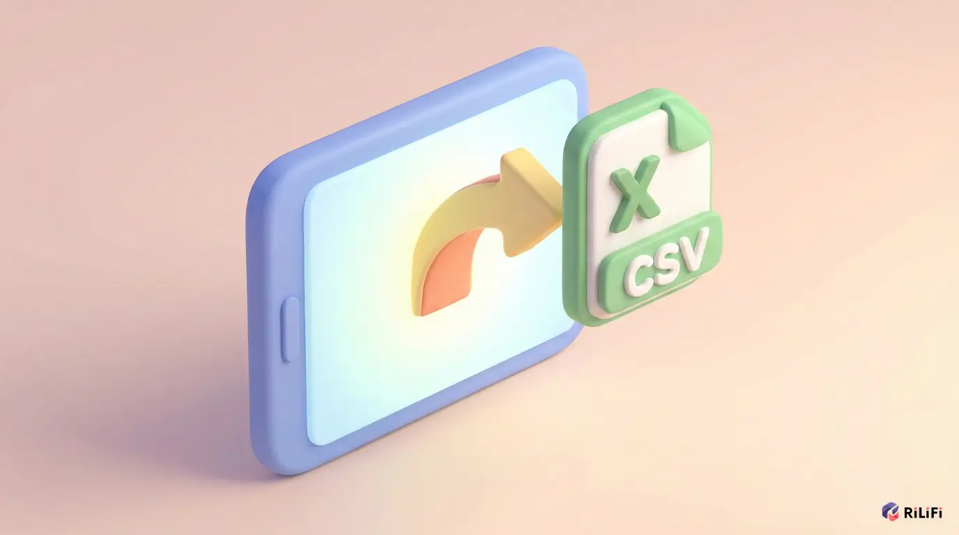 Data export options showing Excel and CSV download capabilities