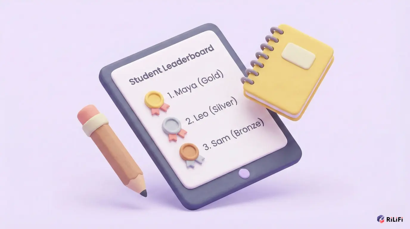 Gamified learning with live quiz leaderboard and student engagement