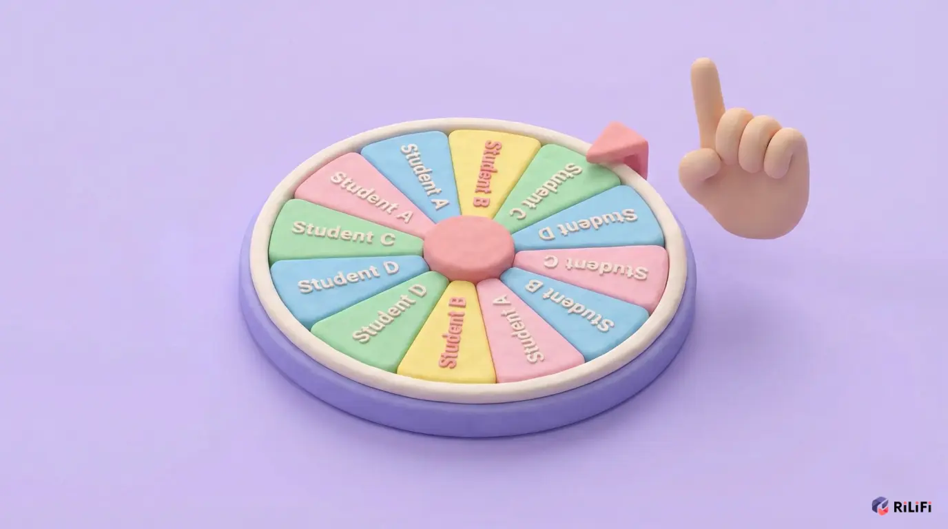 Fair participation with random picker and anonymous Q&A features