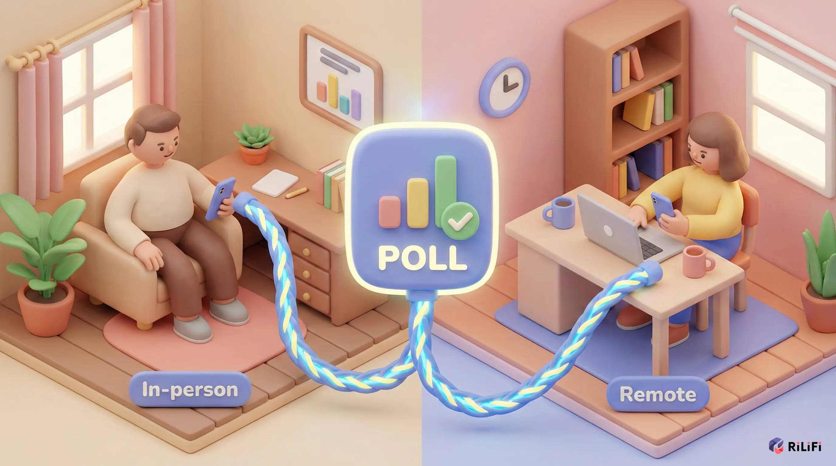 Hybrid event engagement bridging in-person and remote attendees